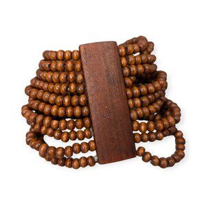Wooden Beaded Stretch Bracelet